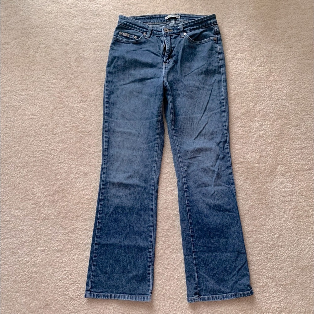Lee Mid Rise Bootcut Dark Wash Jeans - Picture 2 of 11